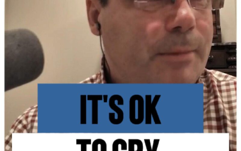 Patrick and Jodi sharing an emotional moment about why it is OK to cry when parenting a child with special needs.