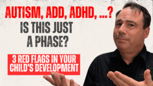 Podcast episode thumbnail: Patrick from Parenting Pivot with text ‘Is this just a phase?’ discussing early red flags in child development.